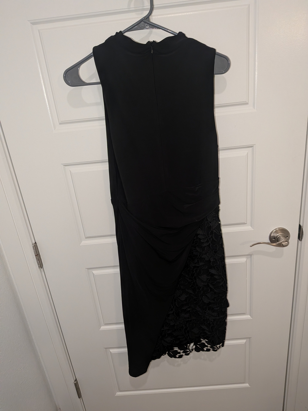 Vera Wang Black Asymmetrical Draped Sleeveless Dress - Picture 7 of 7